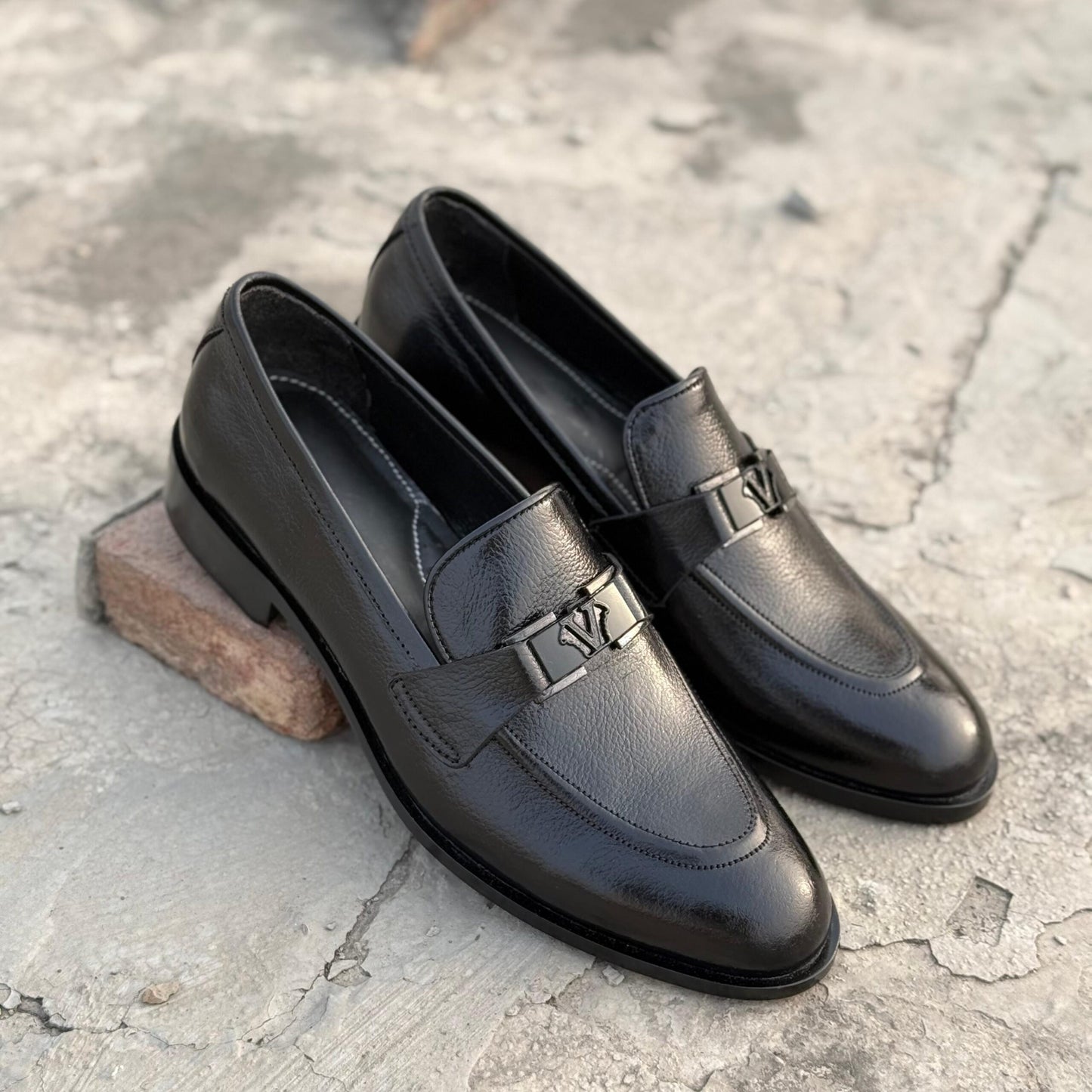 Boston- Black Premium Leather Loafer