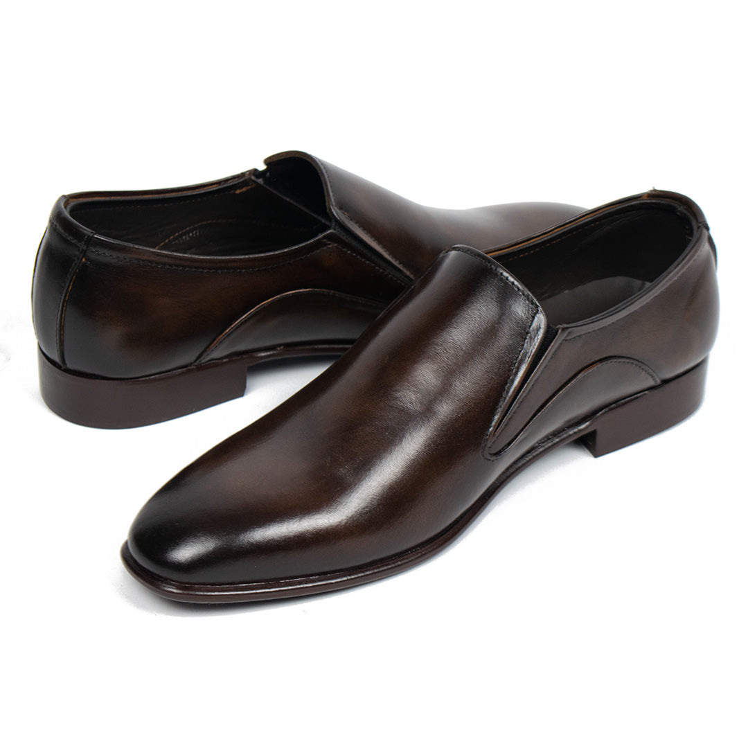 Brown Wholecut Slip On Shoe – Premium Leather T Shape