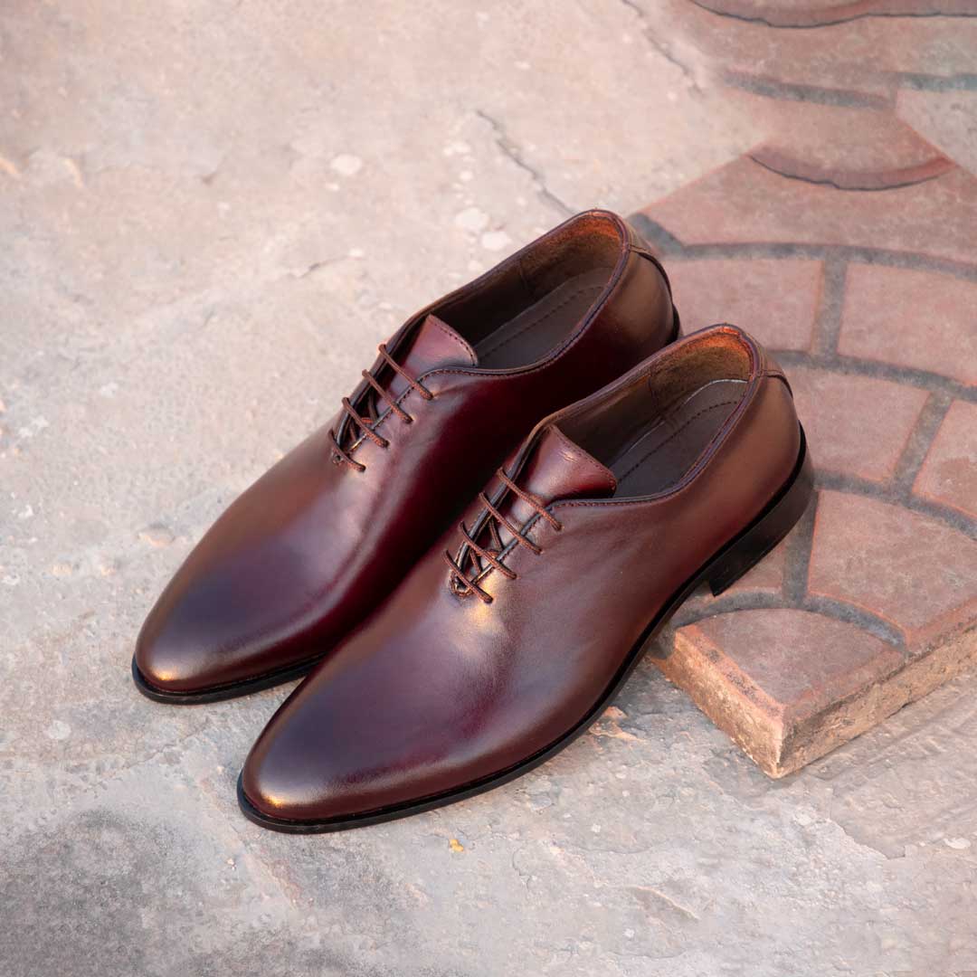 Dark Burgundy Wholecut Shoes - WMP-800