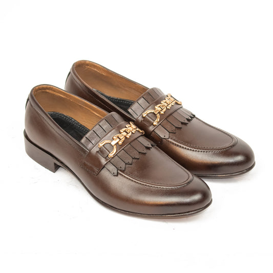 Brown Loafer Bearded – Chain Buckle