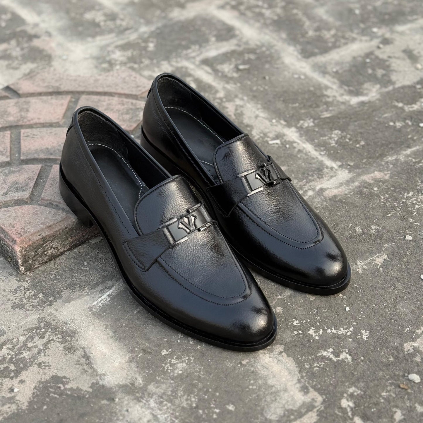 Boston- Black Premium Leather Loafer