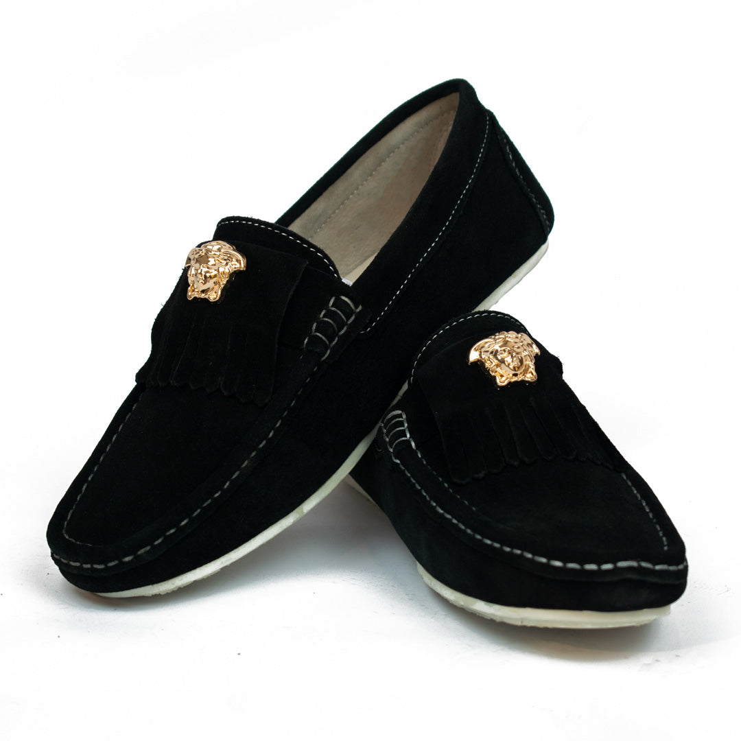 Black Suede Driving Loafer - BLK-DL-V