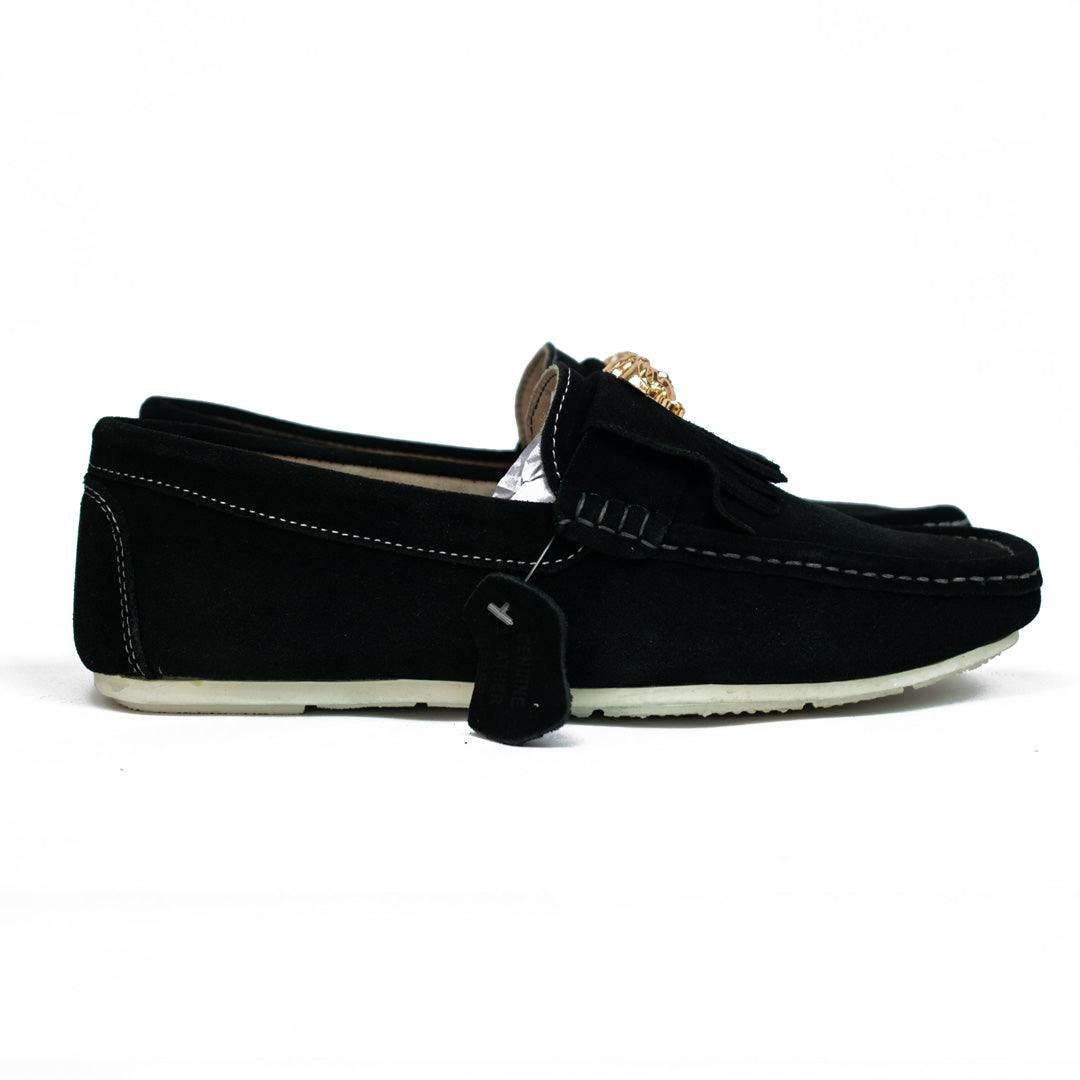 Black Suede Driving Loafer - BLK-DL-V