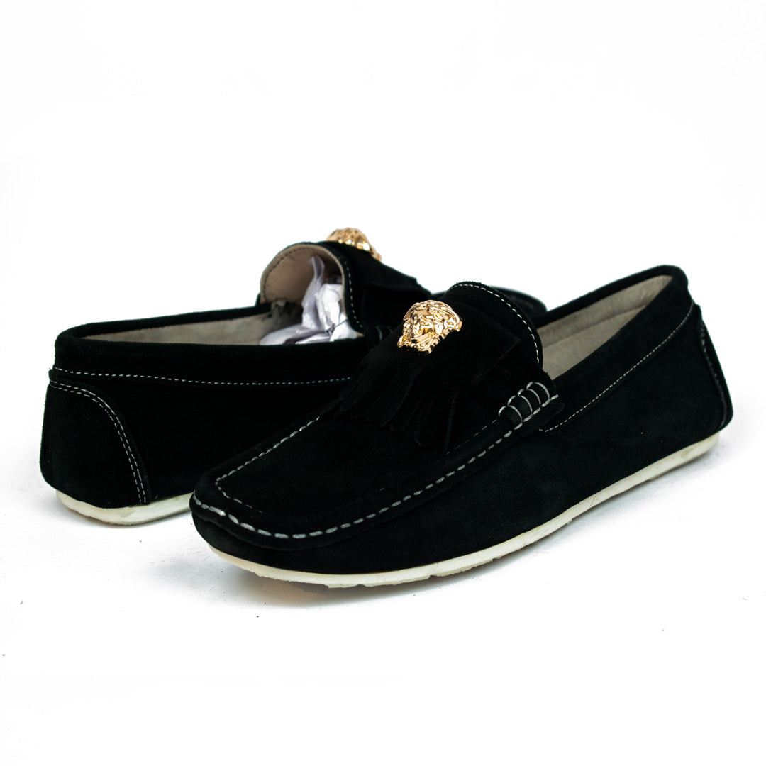 Black Suede Driving Loafer - BLK-DL-V