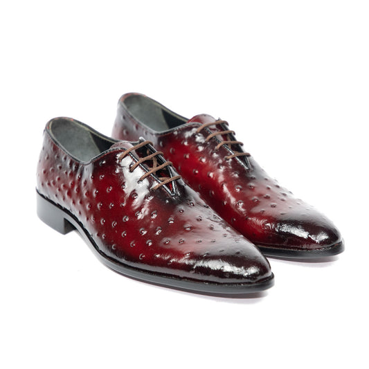 Maroon Ostrich Wholecut – Premium Leather