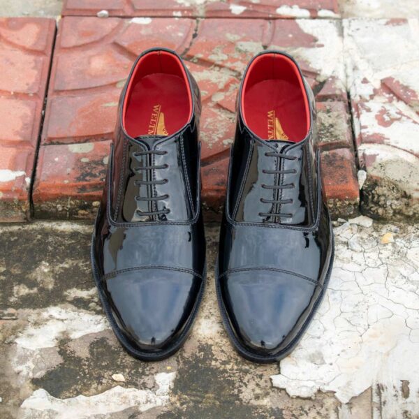 Patent Cap Toe Oxfords