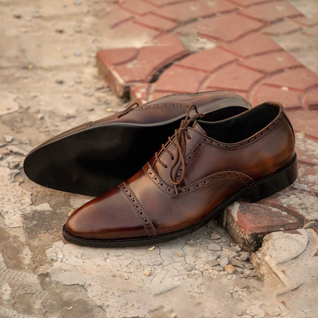 Semi Brogue Mustard Two Tone