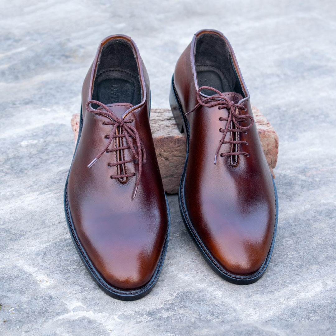 Dark Brown Wholecut Shoes – Two Tone Premium