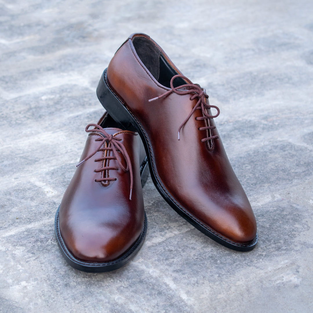 Dark Brown Wholecut Shoes – Two Tone Premium