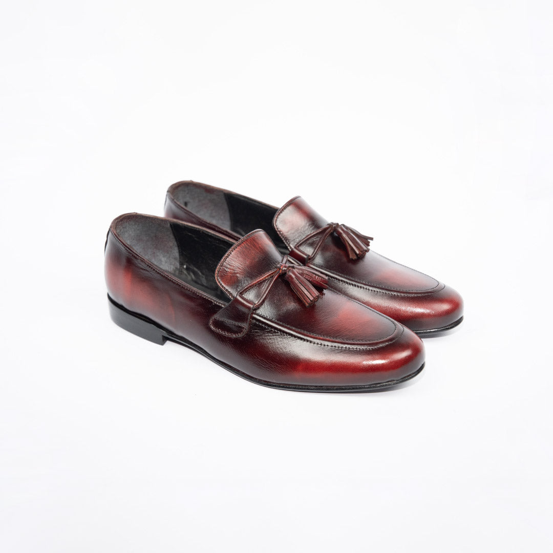 Tassel Knot Loafers – Oxblood Two Tone