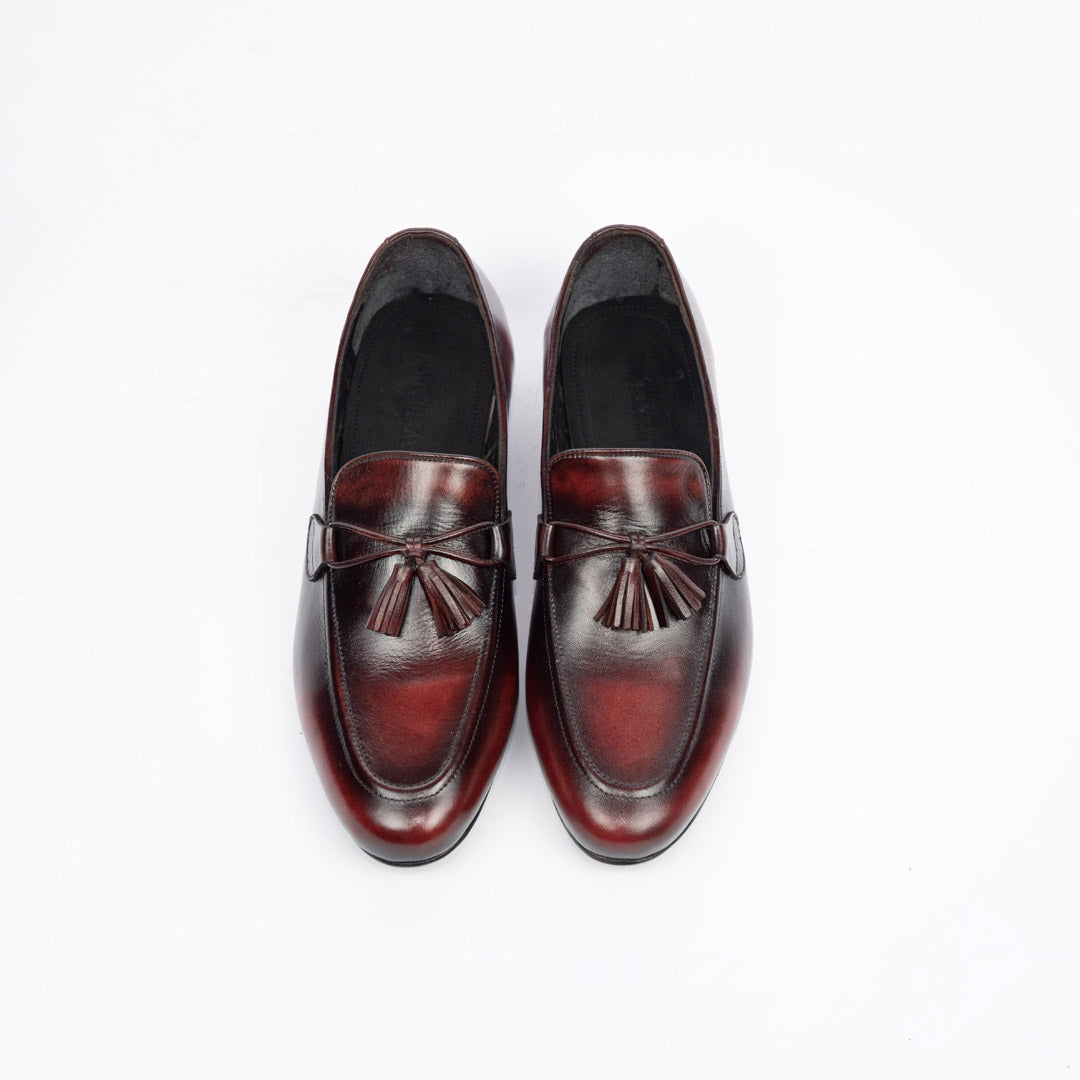 Tassel Knot Loafers – Oxblood Two Tone