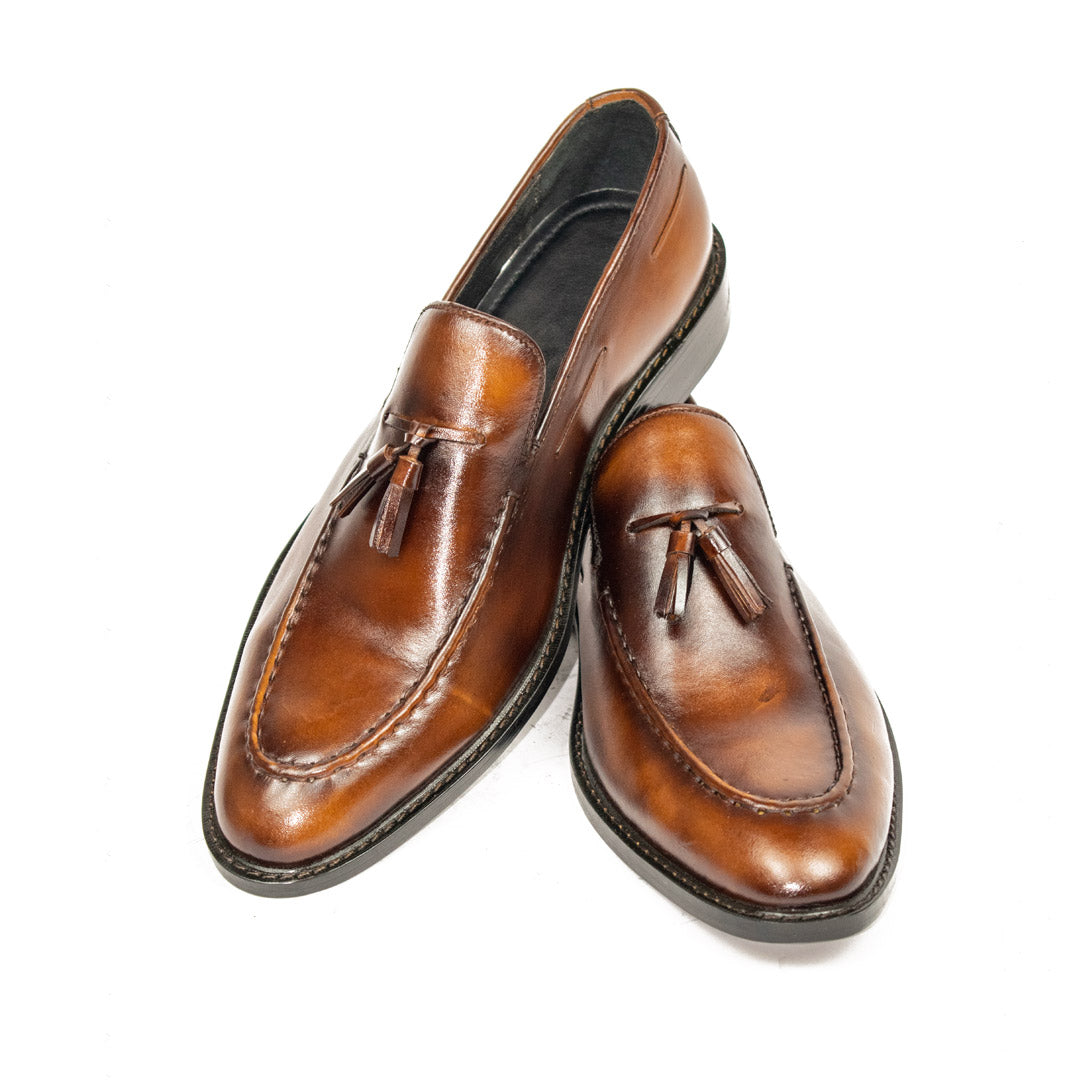 Tassel Loafer Mustard Two Tone – Premium Leather