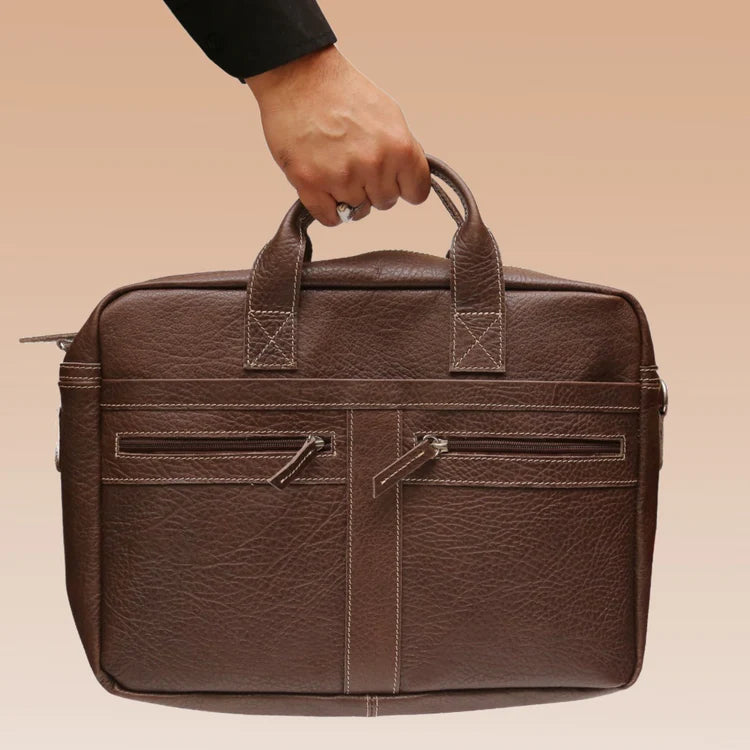 Brown Leather Laptop Bag