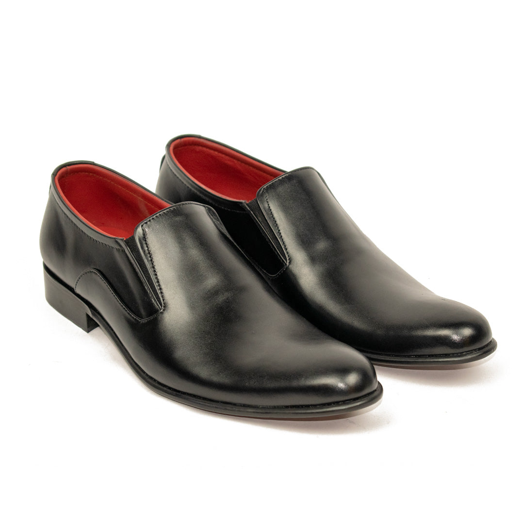 Black Wholecut Slip On Shoe - Premium Leather