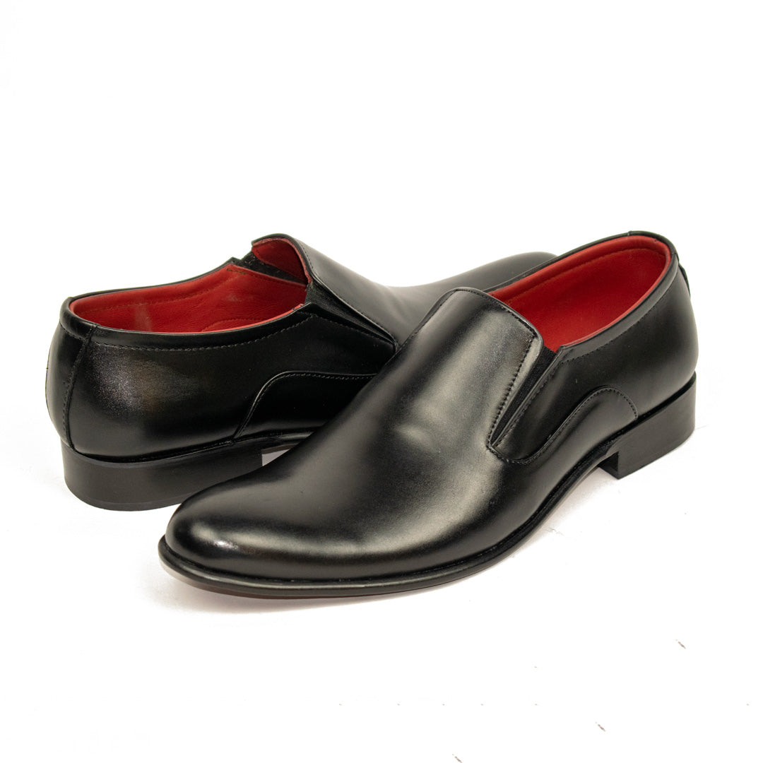 Black Wholecut Slip On Shoe - Premium Leather