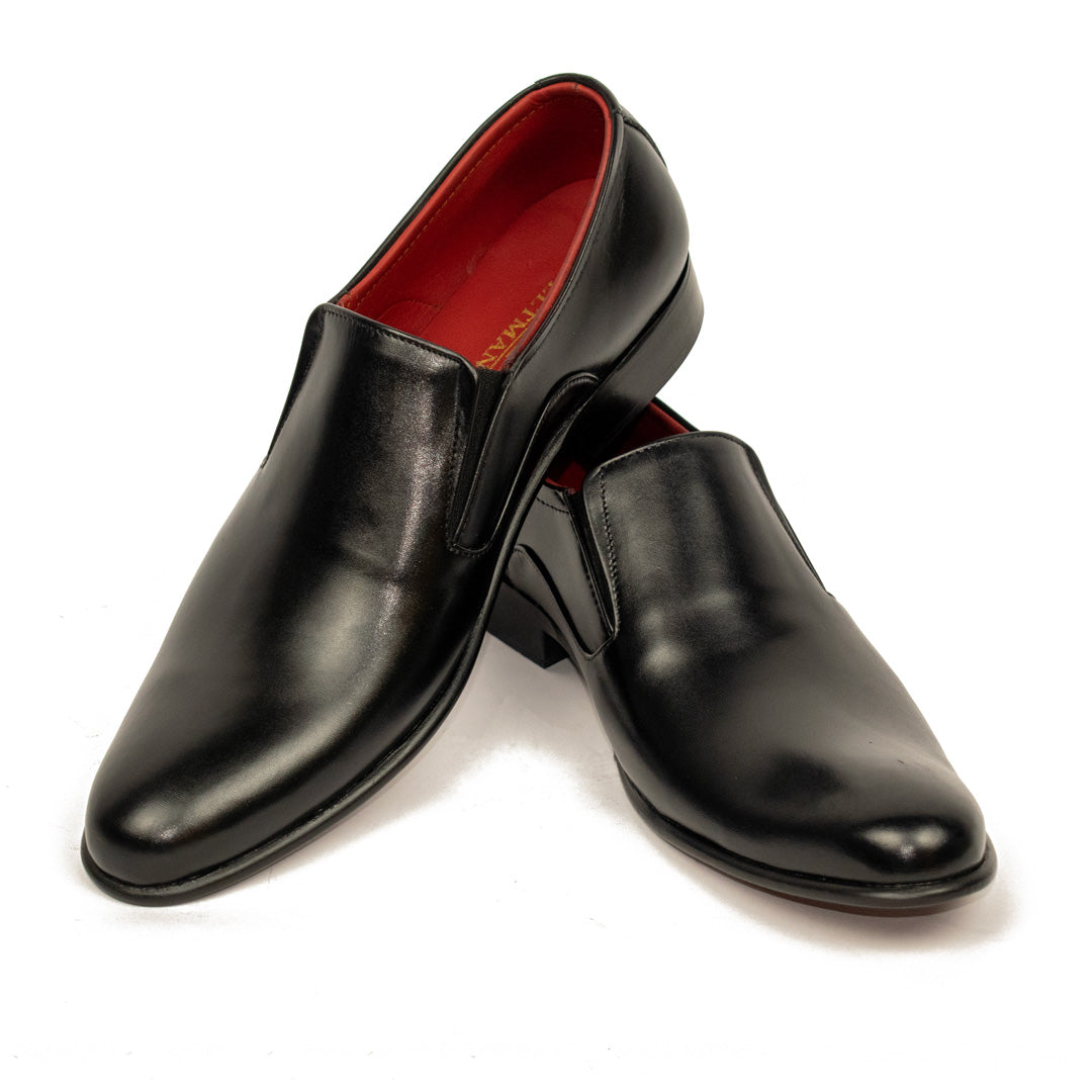 Black Wholecut Slip On Shoe - Premium Leather