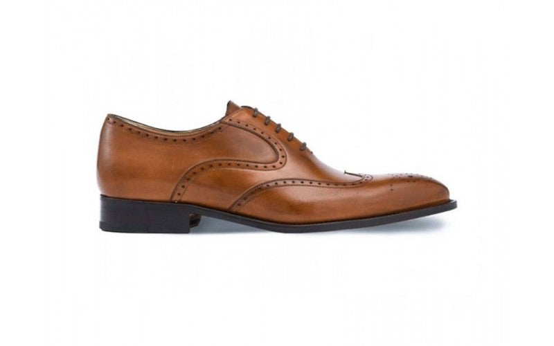 Classic Oxford Brogue Shoes – Mustard