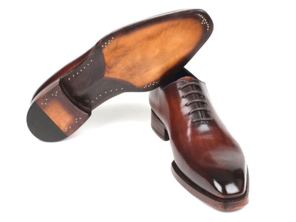 Brown Whole cut Oxfords Hand painted – Goodyear Welted Two Tone