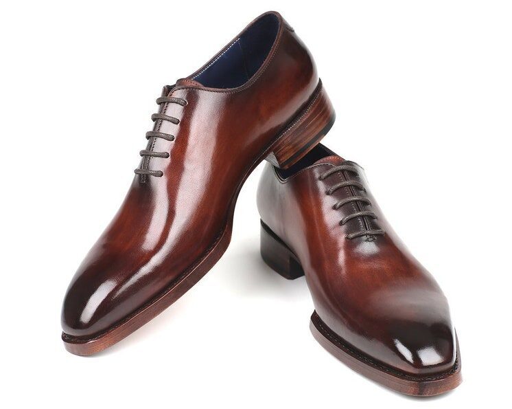 Brown Whole cut Oxfords Hand painted – Goodyear Welted Two Tone