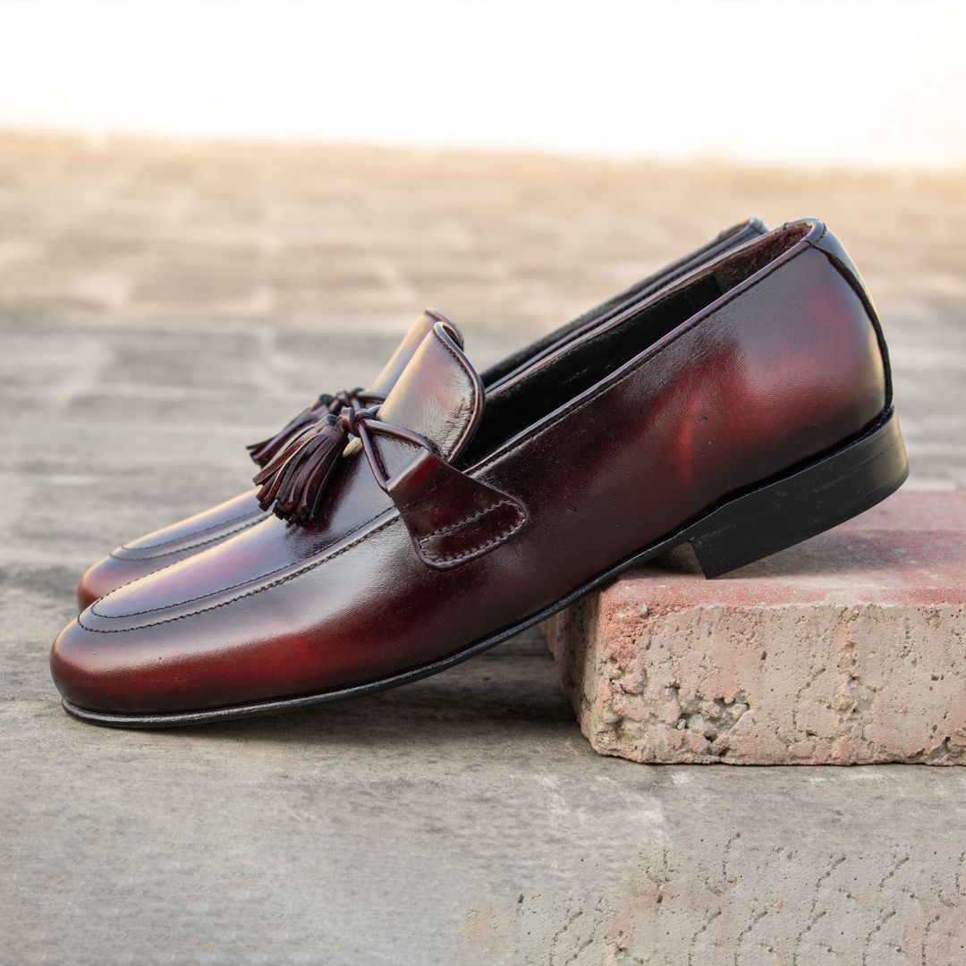 Tassel Knot Loafers – Oxblood Two Tone