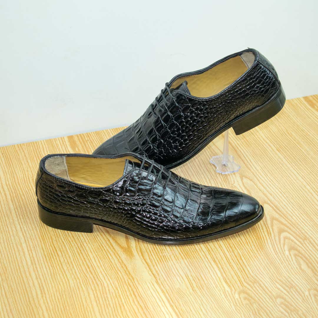 Jade - Black Alligator Wholecuts - Premium Leather