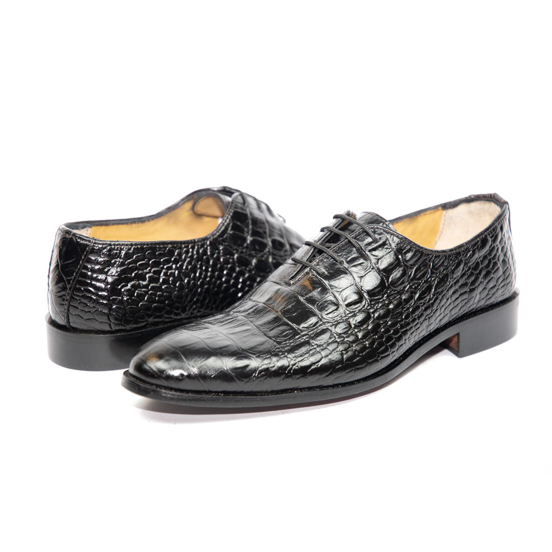 Jade - Black Alligator Wholecuts - Premium Leather