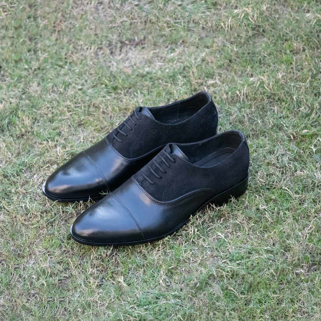 Cap Toe Oxfords Suede - Premium Black - WMP700