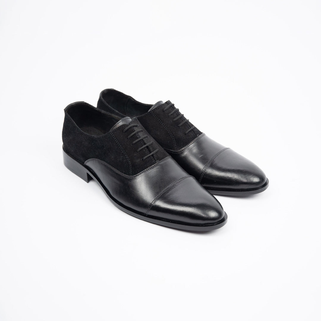 Cap Toe Oxfords Suede - Premium Black - WMP700