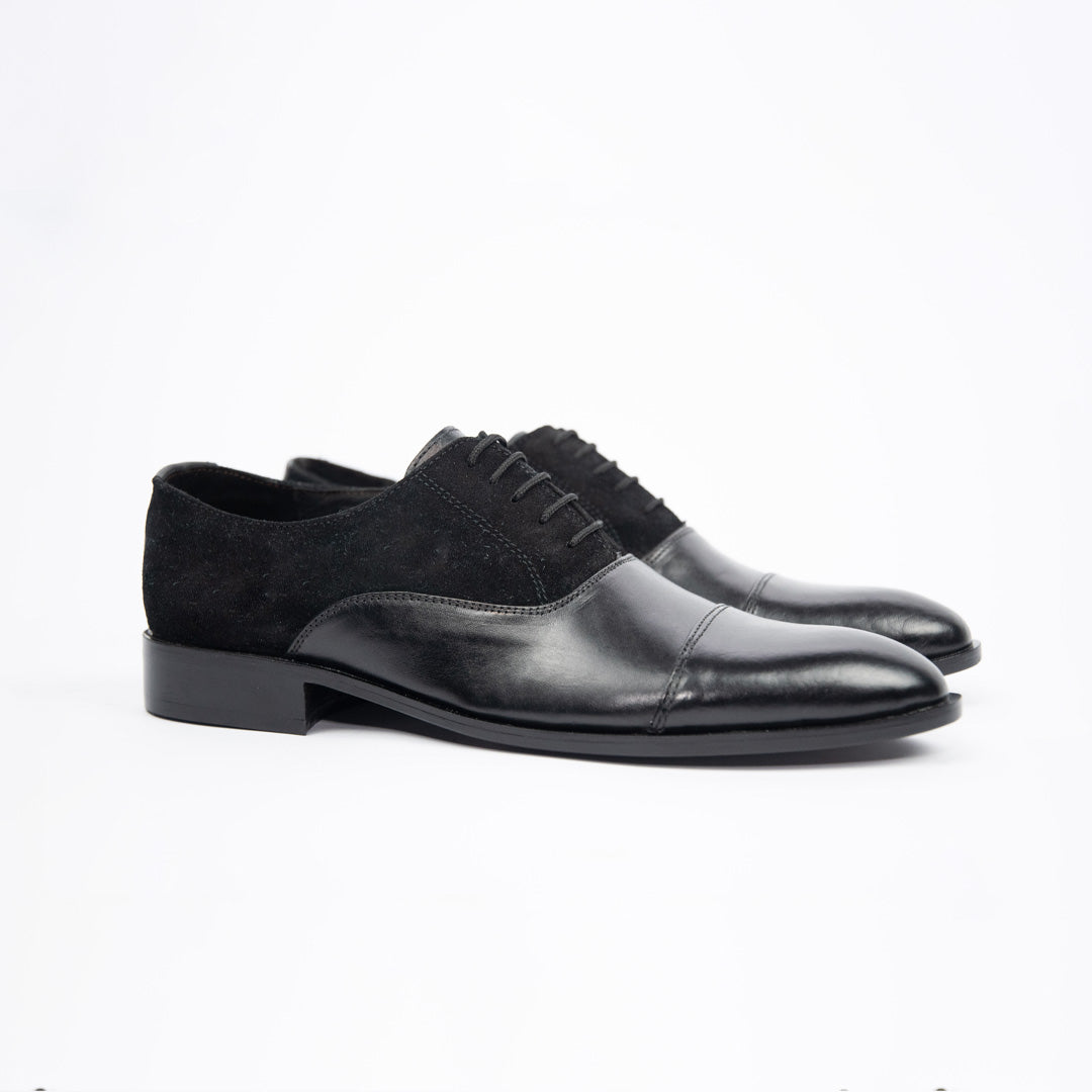 Cap Toe Oxfords Suede - Premium Black - WMP700