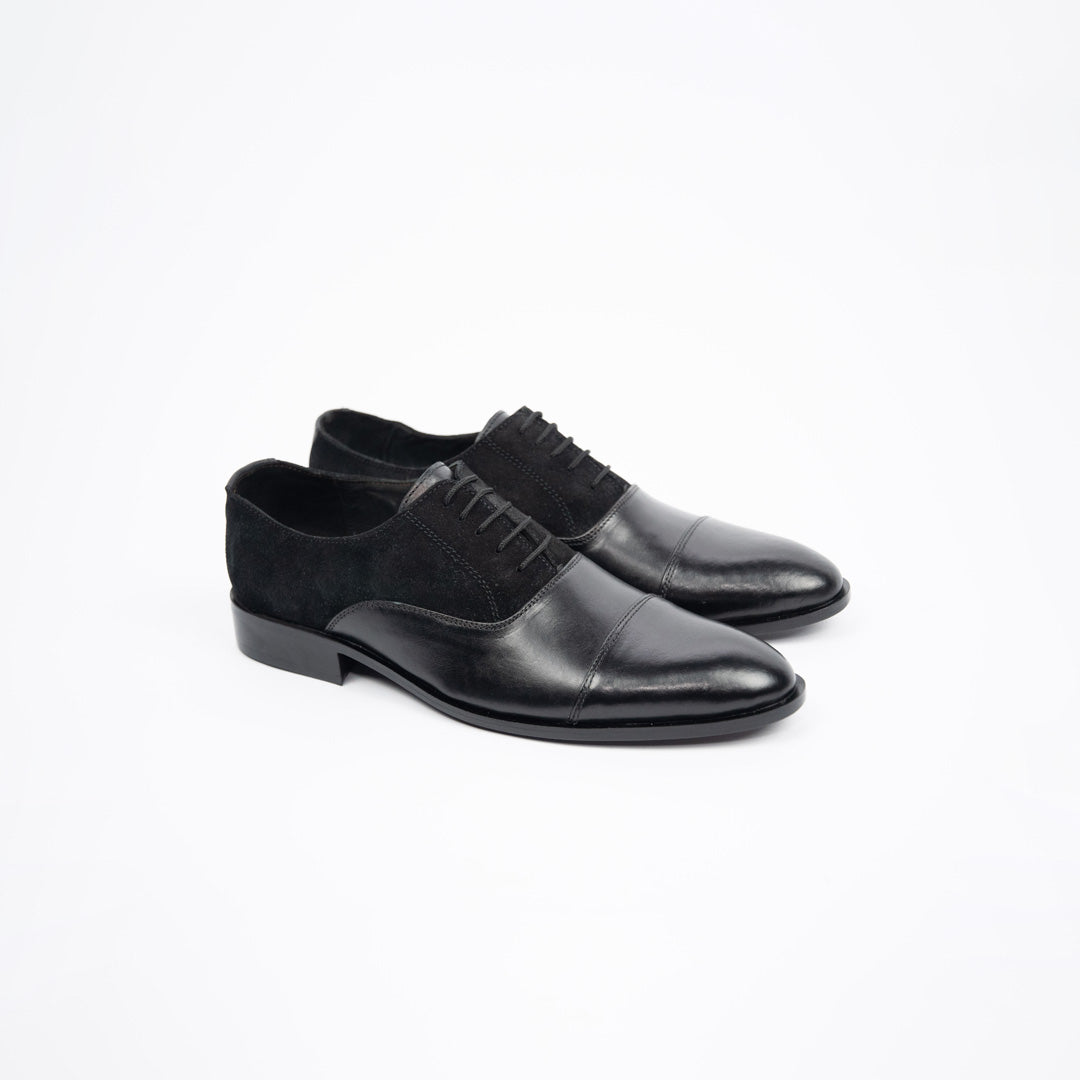 Cap Toe Oxfords Suede - Premium Black - WMP700