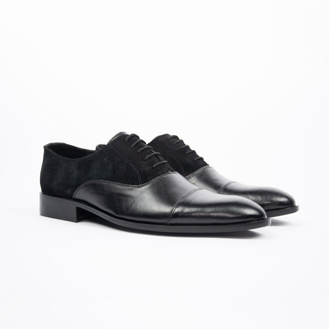 Cap Toe Oxfords Suede - Premium Black - WMP700