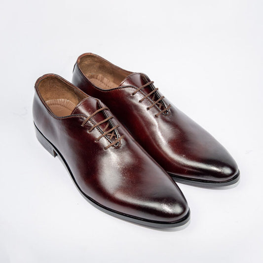 Dark Burgundy Wholecut Shoes - WMP-800